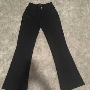 Black Flared pleated Pants